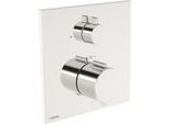 Hansa HANSAEASYTHERM 8113 Thermostat 81139262 Fertigmontageset, Sichtteil f. einen Abgang, eckig chrom