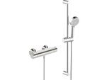 Hansa HANSABASIC Brause-Thermostat 55150131 Aufputz, mit Brauseset, Handbrause Ø 90mm, 3-strahlig, DN 15, chrom