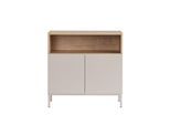 SIDEBOARD 2 Türen Fach Kaschmir- und Holzdekor 40/80/80 cm