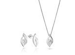 Orphelia 'Milan' Damen 925 Sterling Silber Set: Kette-Anhänger + Ohrringe - Silber SET-7519