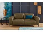 2-Sitzer W.SCHILLIG "montanaa elegant & edel, Federkernunterfederung", grün (camouflage z69), B:192cm H:78cm T:94cm, Sofas, mit Metallfüßen in Schwarz pulverbeschichtet, Breite 192 cm