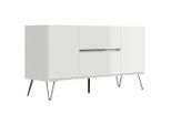 Mid.you , Weiß Hochglanz , Holzwerkstoff , 2 Schublade(n) Schubladen , 139x75.8x42 cm , stehend , Kleinmöbel, Kommoden, Sideboards