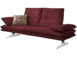 2-Sitzer W.SCHILLIG "broadway, Designsofa mit tollem Sitzkomfort, Breite 216cm", rot (burgundy z69), B:216cm H:94cm T:96cm, Longlife Xtra-Leder Z69: Das feinnarbige, gedeckte Softleder Z69 besticht durch seine außergewöhnliche Weichheit im trendigen »Vintage-Look«, Hautstärke 0, 9 - 1, 1 mm, Sofas, Sitztiefenverstellung, Kopfteil- & Seitenteilverstellung, Breite 216cm