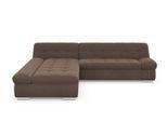 Ecksofa DOMO COLLECTION "MONA 297x173 cm, modern und komfortabel", braun (schlamm), B:297cm H:80cm T:173cm, Struktur fein 100% Polyester;Chenilleoptik 100% Polyester;SOFTLUX/Struktur fein 100% Polyester, Sofas, Ecksofa, whlw. mit Bettfunktion, L-Form