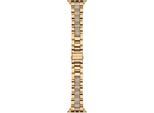Smartwatch-Armband MICHAEL KORS "Apple Strap", gold (goldfarben), Uhrenarmbänder, Edelstahl, Wechselarmband, Ersatzarmband, Edelstahlarmband, Glassteine