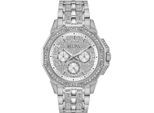 Bulova Kristall Herren Silber Uhr 96C134