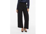 Anzughose VILA "VISIFFE HW WIDE PANTS - NOOS", Damen, Gr. 36, Länge 32, schwarz (schwarz beauty), Web, Obermaterial: 72% Polyester, 24% Viskose, 4% Elasthan, unifarben, relaxed fit normal, Hosen Anzughose