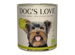 DOG'S LOVE Nassfutter Hund, Adult, Bio Huhn mit Buchweizen und Sellerie 6x800 g