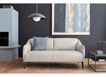 2,5-Sitzer W.SCHILLIG "sally Designsofa, Loungesofa, bequem, schmale Armlehnen, Breite 174cm", weiß (weiß z59), B:174cm H:78cm T:84cm, Longlife Xtra-Leder Z59: Glattleder mit modischer Prägung. Hautstärke 0, 9 - 1, 1 mm., Sofas, 2 5-Sitzer, mit Metall-Winkelfüßen in Schwarz pulverbeschichtet, Breite 174 cm