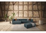 Ecksofa W.SCHILLIG "around-the-block Mega Sofa, viel Platz und hoher Sitzkomfort, L-Form", blau (blau o10), B:341cm H:66cm T:164cm, ROHLEDER Jacquard-Flachgewebe Q2 O10 (60% Polyacryl, 40% Polyester), Sofas, Ecksofa, mit eleganter Biese, mit Federkern, Breite 341 cm