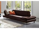 3-Sitzer W.SCHILLIG "taboo Designsofa mit hohem Sitzkomfort, Breite 232cm, Sitztiefe 69cm", braun (mocca z69), B:232cm H:76cm T:101cm, Flachgewebe S22 (100% Polyester);Stoff S37 (100% Polyester): Luxus-Microfaser in Lederoptik;Longlife Xtra-Leder Z59: Glattleder mit modischer Prägung. Hautstärke 0, 9 - 1, 1 mm;Longlife Xtra-Leder Z69: Das feinnarbige, gedeckte Softleder Z69 besticht durch seine au