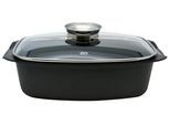 Bräter ELO "Alucast", schwarz, B:22cm H:10,5cm L:40cm, Töpfe, Bräter, Aromaknopf, Induktion
