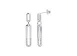 Paar Ohrhänger TOM TAILOR "Schmuck Geschenk Silber 925", silberfarben, kristallweiß, kristallweiß, Ohrringe, Damen, Silber 925 (Sterlingsilber), mit Zirkonia (synth.)