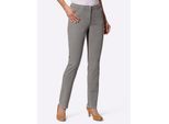 Cordhose INSPIRATIONEN, Damen, Gr. 24, Kurzgrößen, grau, 98% Baumwolle, 2% Elasthan, unifarben, lang, Hosen Cordhose