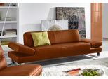 2-Sitzer W.SCHILLIG "taboo Designsofa mit hohem Sitzkomfort, Breite 202cm, Sitztiefe 69cm", braun (cognac z69), B:202cm H:76cm T:101cm, Flachgewebe S22 (100% Polyester);Stoff S37 (100% Polyester): Luxus-Microfaser in Lederoptik;Longlife Xtra-Leder Z59: Glattleder mit modischer Prägung. Hautstärke 0, 9 - 1, 1 mm;Longlife Xtra-Leder Z69: Das feinnarbige, gedeckte Softleder Z69 besticht durch seine a