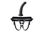 Universal Harness With Black Dildo Size M, 16 cm