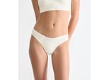 Tanga SLOGGI "ZERO Feel 2.0", Damen, Gr. XL, silk weiß, Single Jersey;Interlock, Obermaterial: 76% Polyamid, 24% Elasthan, körpernah, Unterhosen Tanga, nahtlos, superweiches Interlock-Jersey Material, ultraleicht