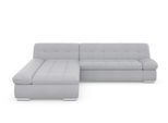 Ecksofa DOMO COLLECTION "MONA 297x173 cm, modern und komfortabel", silber, B:297cm H:80cm T:173cm, Struktur fein 100% Polyester;Chenilleoptik 100% Polyester;SOFTLUX/Struktur fein 100% Polyester, Sofas, Ecksofa, whlw. mit Bettfunktion, L-Form