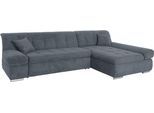Ecksofa DOMO COLLECTION "MONA 297x173 cm, modern und komfortabel", grau, B:297cm H:80cm T:173cm, Struktur fein 100% Polyester;Chenilleoptik 100% Polyester;SOFTLUX/Struktur fein 100% Polyester, Sofas, Ecksofa, whlw. mit Bettfunktion, L-Form
