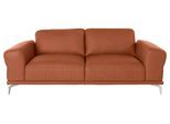 2,5-Sitzer W.SCHILLIG "montanaa Designsofa mit erstklassigem Sitzkomfort, Ferderkern", braun (cognac z69), B:212cm H:78cm T:94cm, Sofas, 2 5-Sitzer, mit Metallfüßen in Chrom glänzend, Breite 212 cm