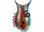 Tischvase GILDE GLAS ART "Red Vase", bunt, B:18cm H:32cm T:12cm, Glas, Vasen, Tischvase, aus Glas, Höhe ca. 32 cm
