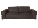 2,5-Sitzer W.SCHILLIG "montanaa Designsofa mit erstklassigem Sitzkomfort, Ferderkern", braun (braun z59), B:212cm H:78cm T:94cm, Sofas, 2 5-Sitzer, mit Metallfüßen in Chrom glänzend, Breite 212 cm