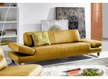 2-Sitzer W.SCHILLIG "taboo Designsofa mit hohem Sitzkomfort, Breite 202cm, Sitztiefe 69cm", gelb (kurkuma z69), B:202cm H:76cm T:101cm, Flachgewebe S22 (100% Polyester);Stoff S37 (100% Polyester): Luxus-Microfaser in Lederoptik;Longlife Xtra-Leder Z59: Glattleder mit modischer Prägung. Hautstärke 0, 9 - 1, 1 mm;Longlife Xtra-Leder Z69: Das feinnarbige, gedeckte Softleder Z69 besticht durch seine a