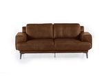 2-Sitzer W.SCHILLIG "Foscaari komfortabeler Federkern, erstklassige Verarbeitung", braun (tobacco), B:193cm T:94cm, Sofas, 2-Sitzer, Lederbezug der Extraklasse, Breite 193cm