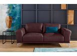2-Sitzer W.SCHILLIG "montanaa Designsofa, bequem, Breite 192cm, Federkern", braun (mocca z69), B:192cm H:78cm T:94cm, Sofas, 2-Sitzer, mit Metallfüßen in Silber matt, Breite 192 cm