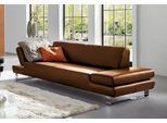 3-Sitzer W.SCHILLIG "taboo Designsofa mit hohem Sitzkomfort, Breite 232cm, Sitztiefe 69cm", braun (tabacco z69), B:232cm H:76cm T:101cm, Flachgewebe S22 (100% Polyester);Stoff S37 (100% Polyester): Luxus-Microfaser in Lederoptik;Longlife Xtra-Leder Z59: Glattleder mit modischer Prägung. Hautstärke 0, 9 - 1, 1 mm;Longlife Xtra-Leder Z69: Das feinnarbige, gedeckte Softleder Z69 besticht durch seine