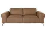 2,5-Sitzer W.SCHILLIG "montanaa Design Sofa mit erstklassigem Sitzkomfort, Federkern", braun (fango z69), B:212cm H:78cm T:94cm, Sofas, 2 5-Sitzer, mit Metallfüßen in Silber matt, Breite 212 cm
