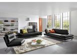 3-Sitzer W.SCHILLIG "taboo Designsofa mit hohem Sitzkomfort, Breite 232cm, Sitztiefe 69cm", schwarz (schwarz z59), B:232cm H:76cm T:101cm, Flachgewebe S22 (100% Polyester);Stoff S37 (100% Polyester): Luxus-Microfaser in Lederoptik;Longlife Xtra-Leder Z59: Glattleder mit modischer Prägung. Hautstärke 0, 9 - 1, 1 mm;Longlife Xtra-Leder Z69: Das feinnarbige, gedeckte Softleder Z69 besticht durch sein