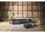 Ecksofa W.SCHILLIG "around-the-block Mega Sofa, viel Platz und hoher Sitzkomfort, L-Form", schwarz (anthrazit o10), B:341cm H:66cm T:164cm, ROHLEDER Jacquard-Flachgewebe Q2 O10 (60% Polyacryl, 40% Polyester), Sofas, Ecksofa, mit eleganter Biese, mit Federkern, Breite 341 cm