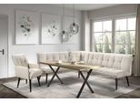 Essbank EXXPO - SOFA FASHION "Mocca Essbank, Sitzbank", beige, B:260cm H:94cm T:201cm, Sitzbänke, Essbank, hoher Sitzkomfort, bequem und elegant, hochwertige Detailverarbeitung
