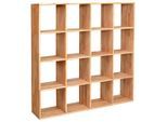 Livetastic Regal, Buche, Holz, Kernbuche, massiv, 12 Fächer, 149x149x35 cm, in verschiedenen Größen erhältlich, Wohnzimmer, Regale, Bücherregale