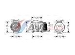 AVA QUALITY COOLING Kompressor, Klimaanlage bwak229 für ALPINA BMW