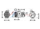 AVA QUALITY COOLING Kompressor, Klimaanlage olak139 für Vaughall