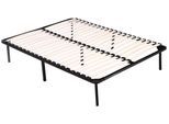 LATTENROST cadre à lattes + pieds pour matelas de 140 x 190 cm - 20 lattes
