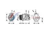 AVA QUALITY COOLING Kompressor, Klimaanlage msak393 für Mercedes