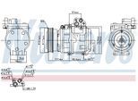 NISSENS Kompressor, Klimaanlage 890234 für KIA