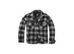 Anorak BRANDIT "Brandit Herren Lumberjacket", Herren, Gr. M, schwarz, charcoal, 100% Baumwolle, kariert, normal, amerikanischer Ausschnitt, Jacken