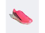 Fußballschuh ADIDAS PERFORMANCE "F50 HYPERFAST LEAGUE KIDS, FESTE BÖDEN", Mädchen, Gr. 38, solar turbo, core schwarz, gold metallic, Synthetik, Schuhe Fußballschuh, Außensohle für Rasen und feste Böden, für Jugendliche & Kinder
