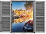 Wandtattoo QUEENCE "Holland", bunt, B:80cm H:60cm T:0,1cm, Wandtattoos, Wandtattoo, Wandsticker, Wandbild, selbstklebend, 3D, Fenster