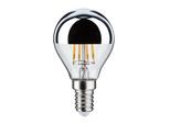 PAULMANN LED-Leuchtmittel "Tropfen Kopfspiegel 440lm 2700K 4,8W silber dim 230V", Energieeffizienz: F, transparent (silberfarben), L:7,8cm Ø:4,5cm, Leuchtmittel, LED-Leuchtmittel