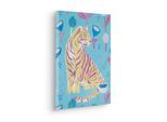 Leinwandbild KOMAR "Vegan Tiger - Größe 30 x 40 cm", bunt (farbe bild(er): bunt), B:30cm, Holz, Papier, Bilder, Leinwandbild, Keilrahmenbild mi Echtholzrahmen