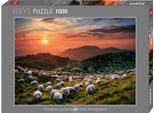 Puzzle HEYE "Sheep and Volcanoes /AvH", bunt, Puzzles, KinderB:70cm H:50cm, Pappe, Motiv, Puzzle, Made in Germany, B:70cm H:50cm