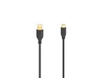 HAMA USB-Kabel "USB C Kabel "Flexi-Slim", USB 2.0, 480 Mbit/s, 0,75 m", schwarz, 75cmcm, Kabel, USB-Kabel