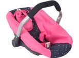 Puppen Autositz CHIC2000 "für Puppen bis Größe 50 cm", blau (konfetti pink), Puppenausstattungen, KinderB:31cm H:32cm T:45cm, Kunststoff, Polyester, Stahl, Puppen Autositz, B:31cm H:32cm T:45cm