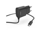 HAMA Smartphone-Ladegerät "Ladegerät mit USB C Anschluss, 12 W, 1,0 m, Schwarz", schwarz, B:9cm H:3cm T:19,5cm, Ladegeräte, Smartphone-Ladegerät
