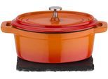 Serviertopf GSW "Shadow, oval, Inkl. Schieferplatte", orange, B:9,5cm H:5cm L:12cm, Töpfe, Serviertopf, Induktion, Ø ca. 9,5 cm